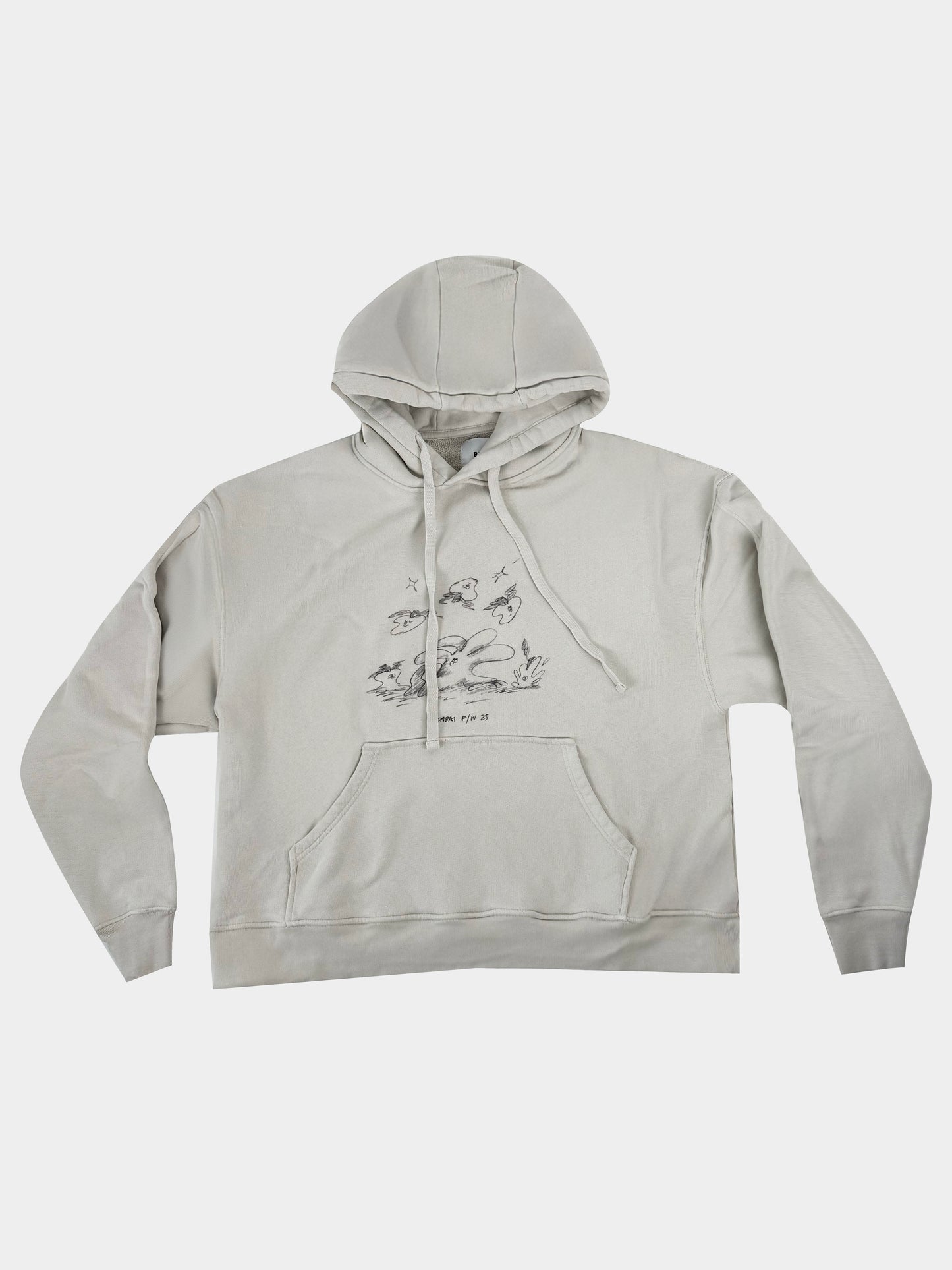 Felpa cappuccio con stampa Bonsai