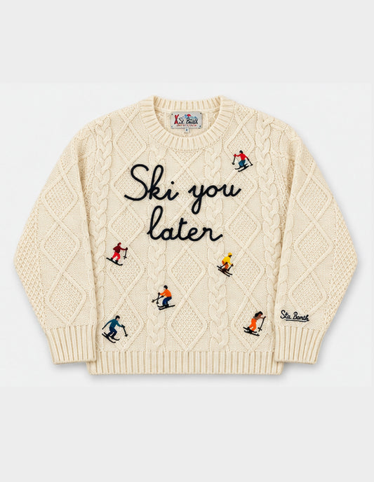 Pull trecce e sciatori ST.BARTH