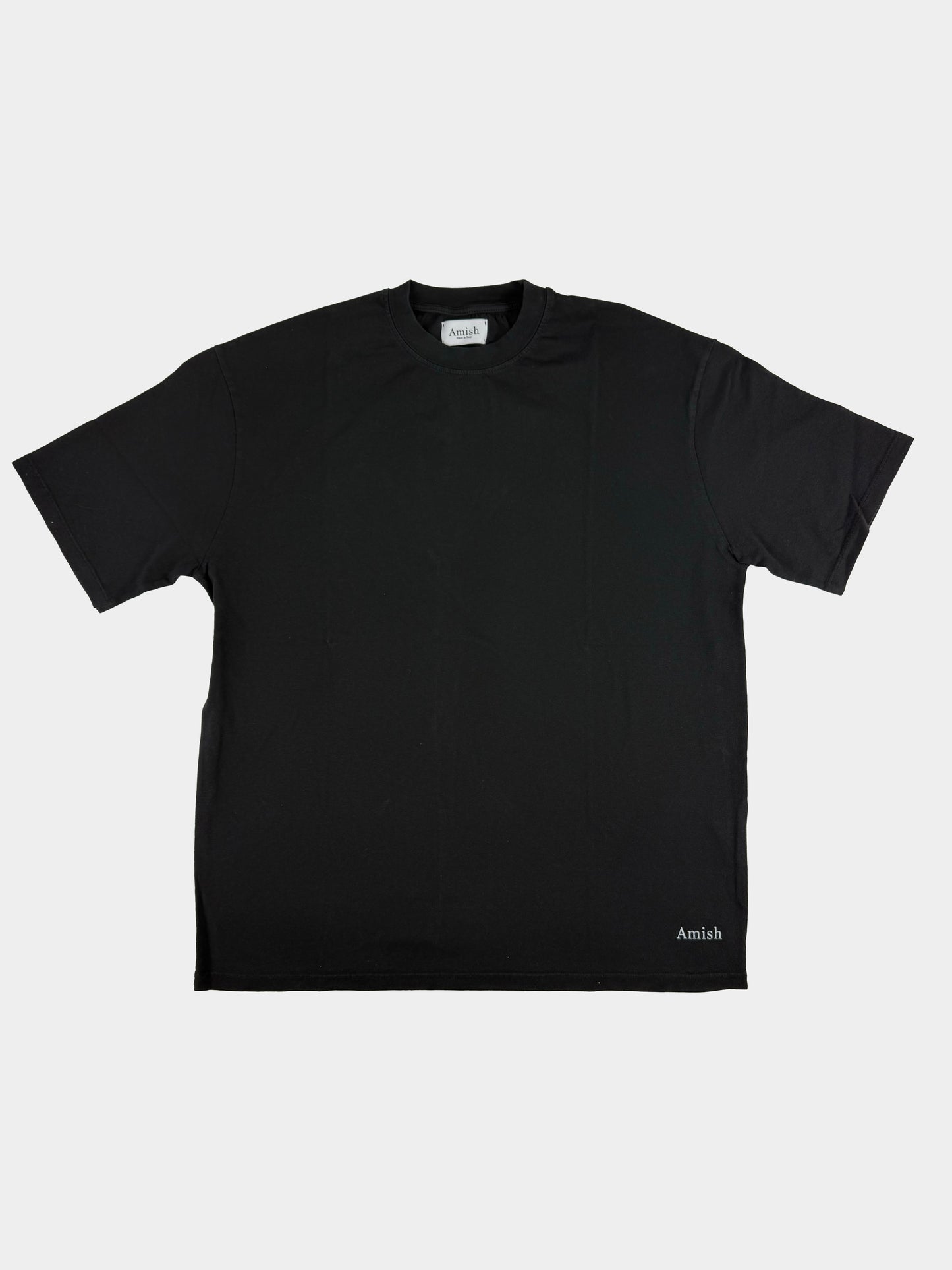 T-Shirt logo sul fondo AMISH