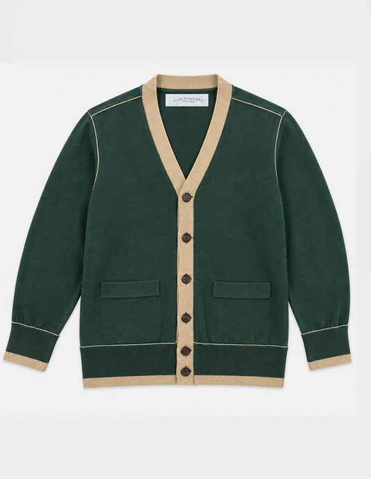 Cardigan profilo a contrasto Paolo Pecora