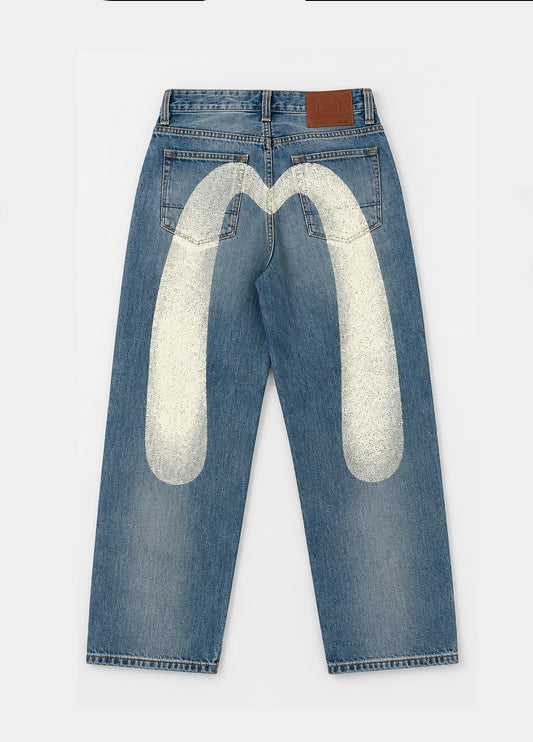 Jeans logo grande ecru EVISU