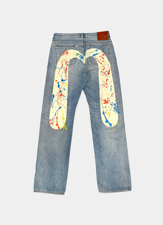 Jeans logo pittura EVISU