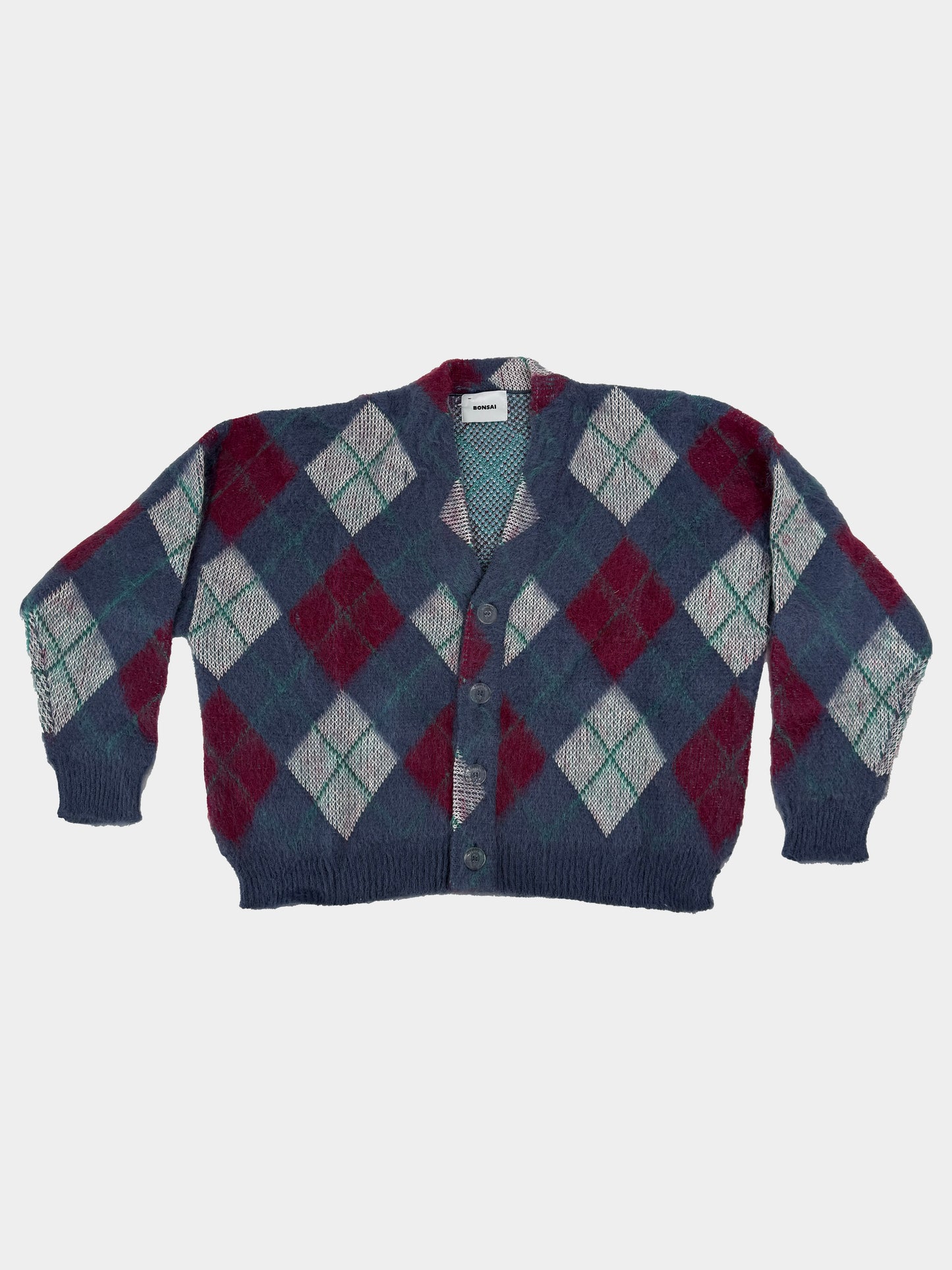 Cardigan rombi lana mohair Bonsai