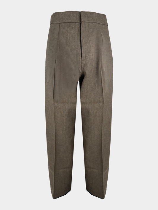 Pantalone loose fit in lana Bonsai