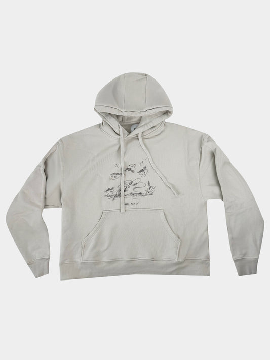 Felpa cappuccio con stampa Bonsai