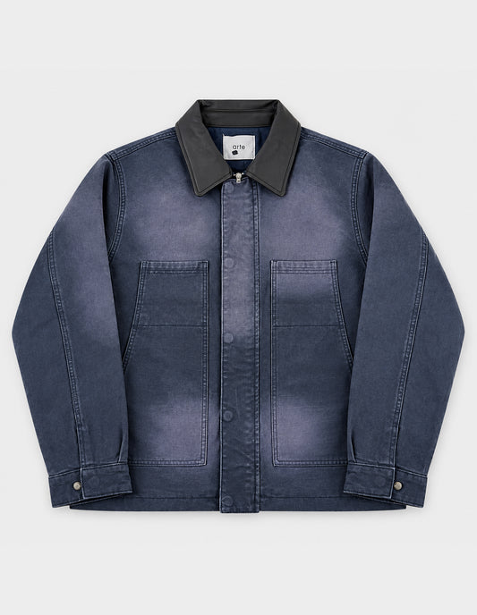 Jacket collo in pelle ARTE