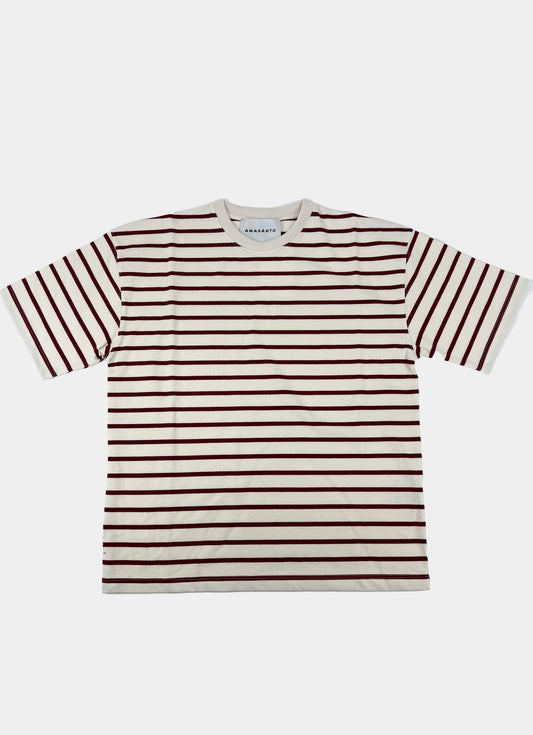 T-Shirt righe orizz AMARANTO