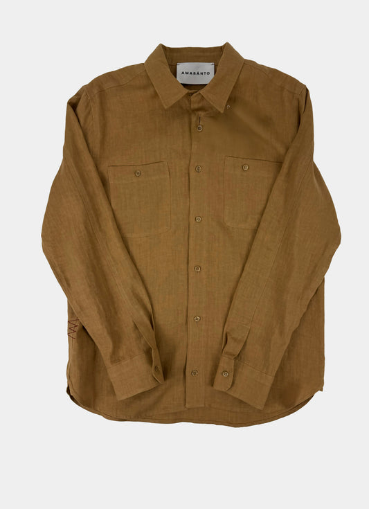 Camicia in lino AMARANTO