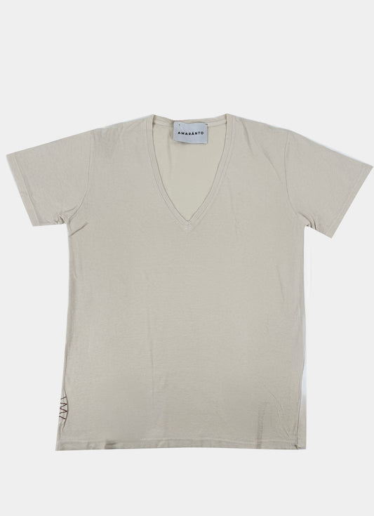 T-Shirt scollo V AMARANTO
