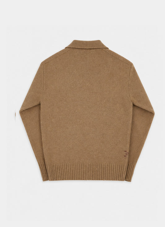 Pull Polo cashmere AMARANTO