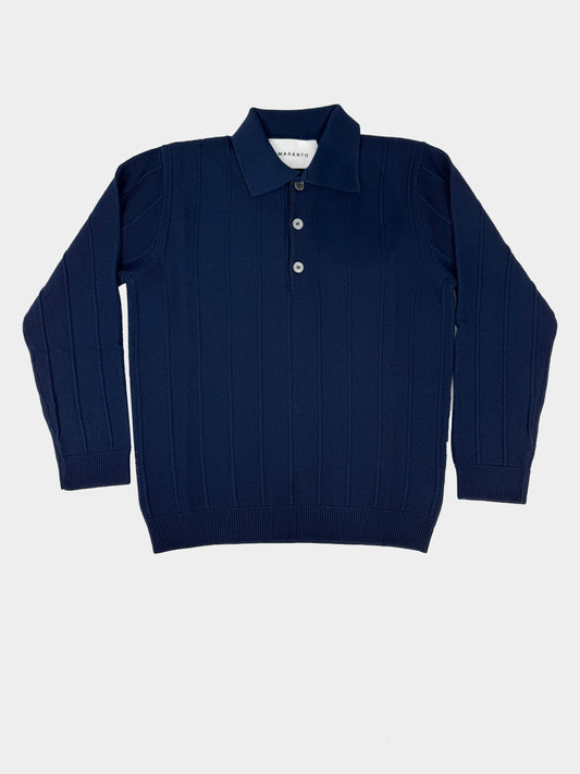 Pull polo in punto riso AMARANTO