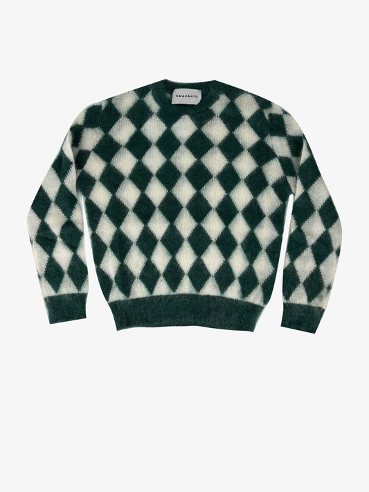 Pull rombi lana mohair AMARANTO