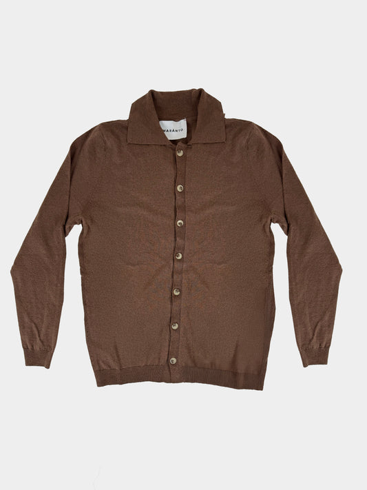 Camicia a maglia in lino AMARANTO