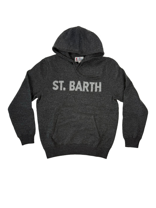 Hoodie in lana merinos Saint Barth