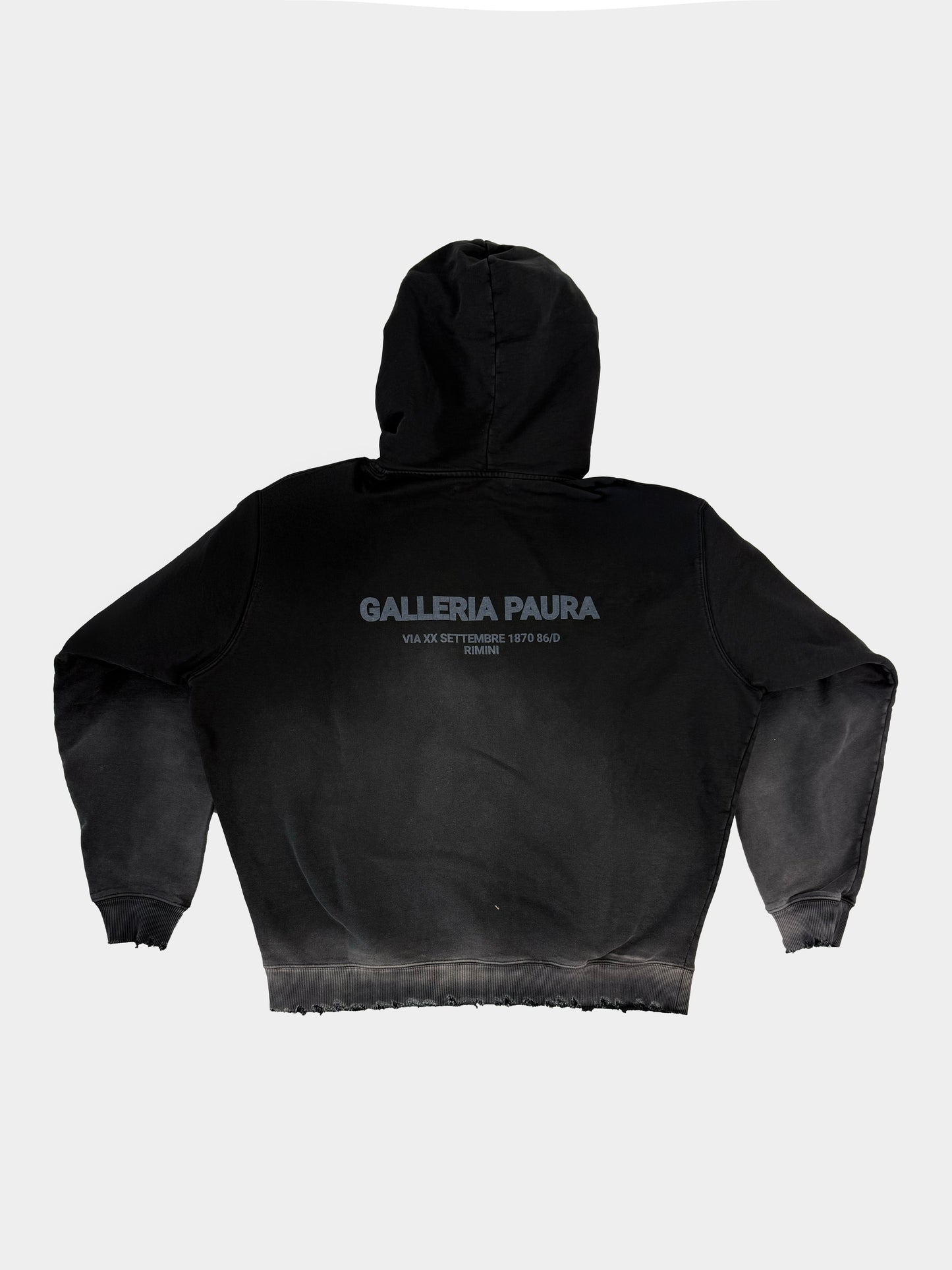 Hoodie effetto consumato PAURA