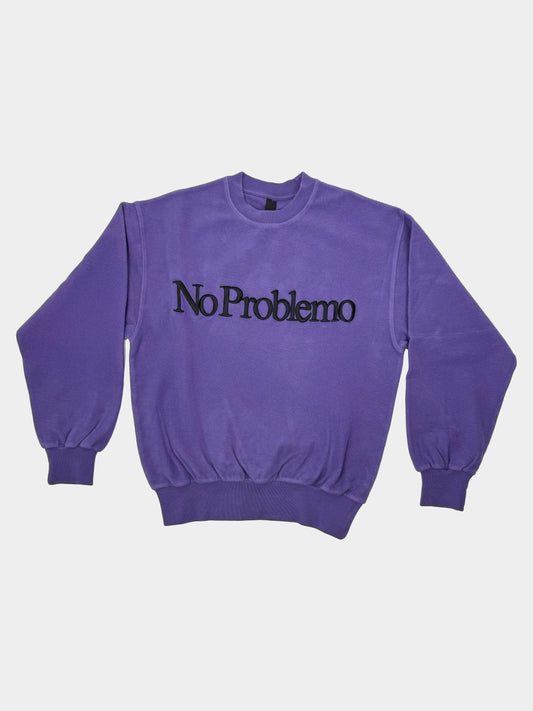 Felpa girocollo in pile NO PROBLEMO