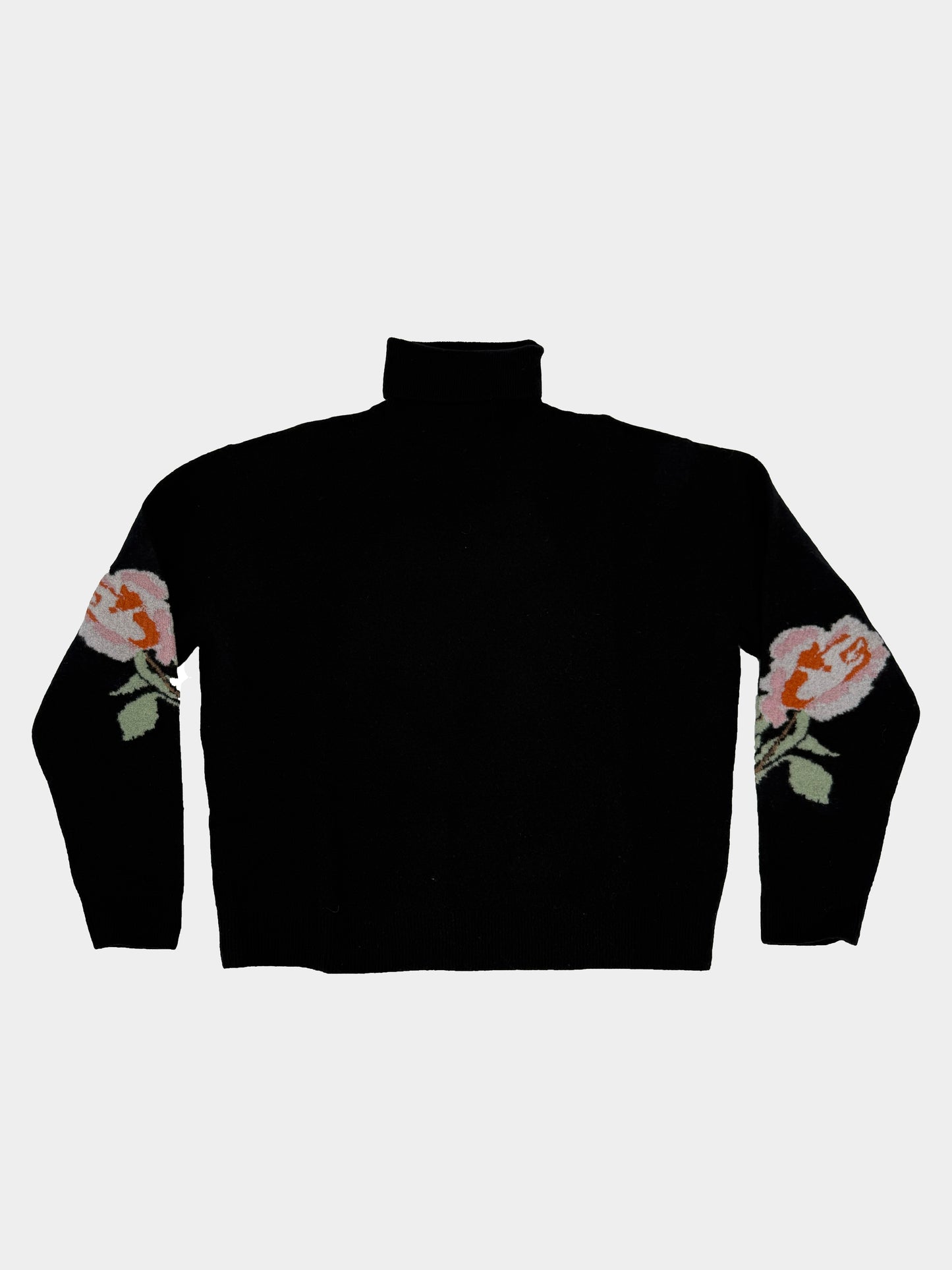 Pull collo alto con rose NANUSHKA