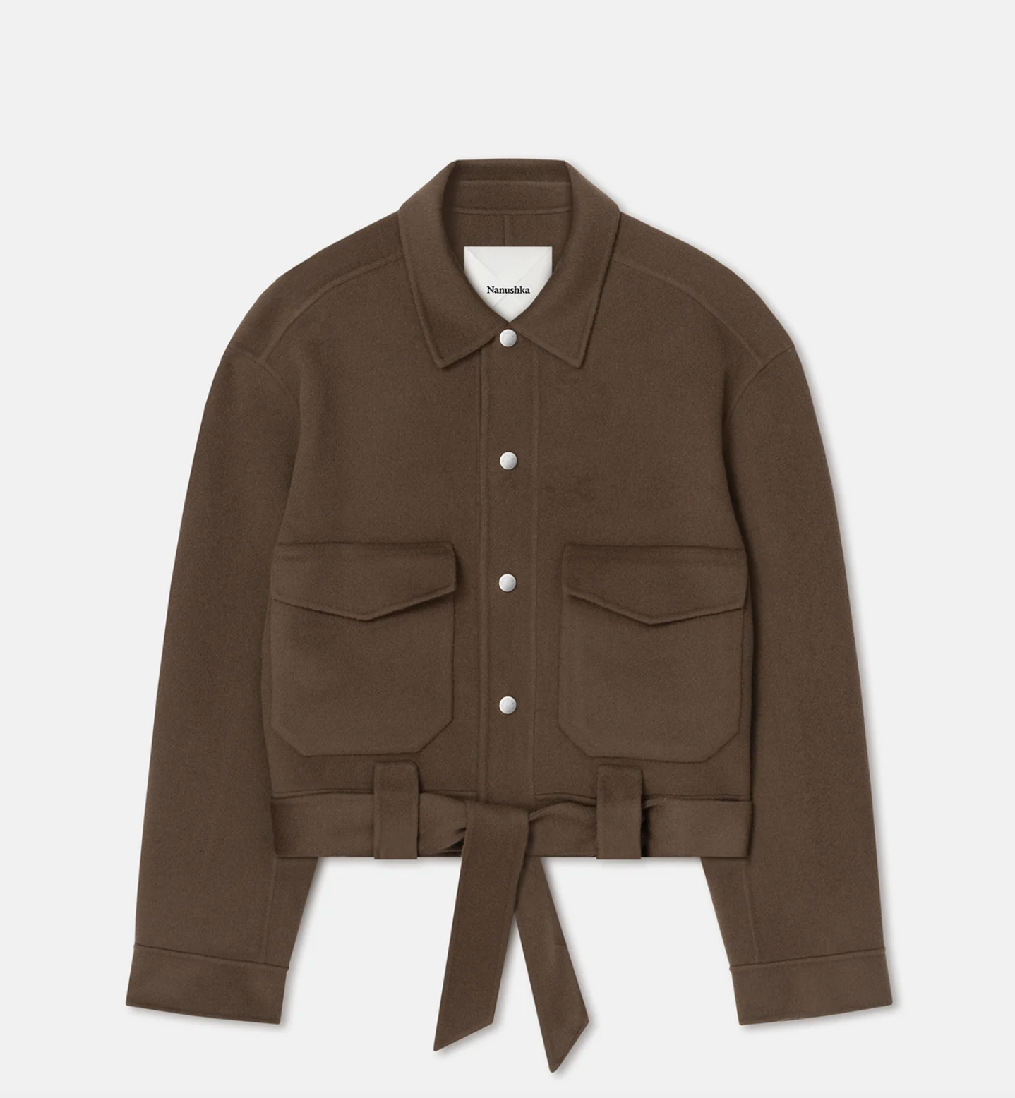 Jacket cropped in seta NANUSHKA