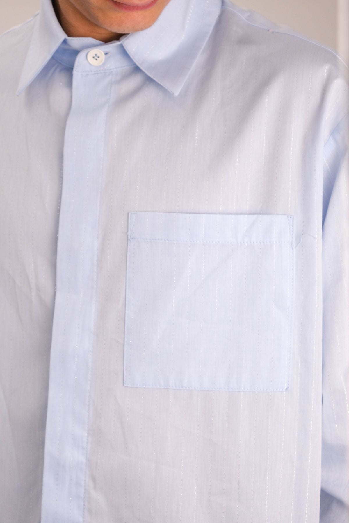 Camicia con righe in lurex C.9.3