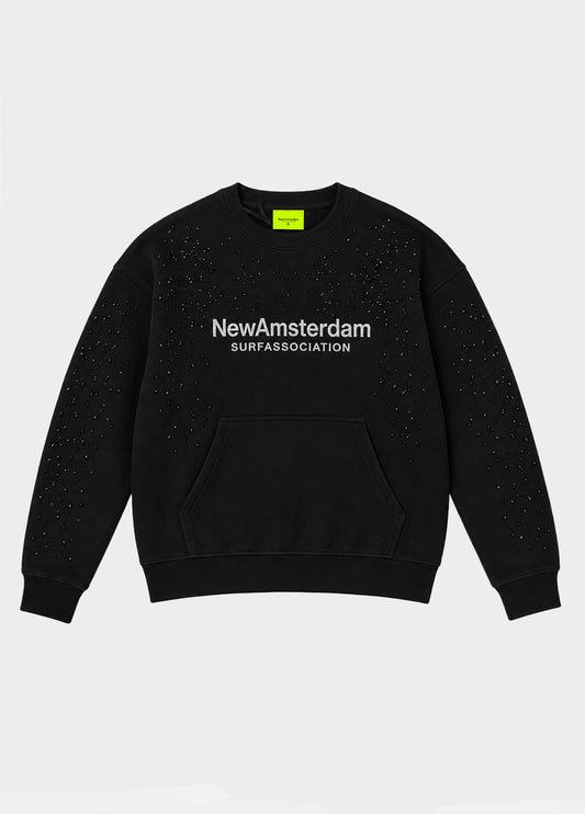 Felpa girocollo strass NASA