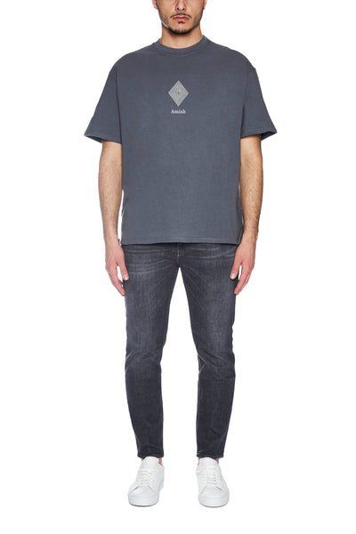 T-Shirt con logo grigia - AMISH